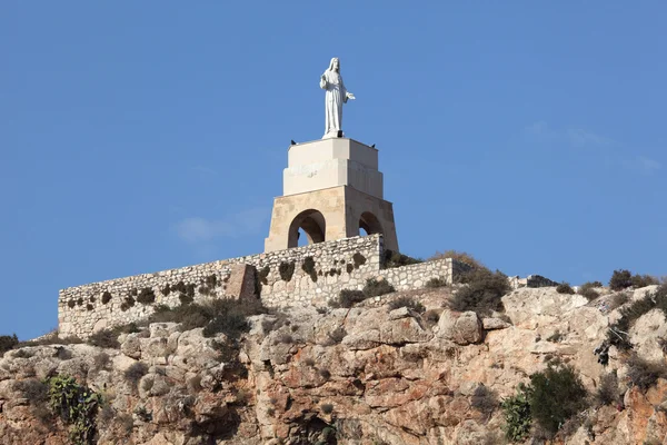 San cristobal szobra, a alcazaba, Almeria, Spanyolország — Stock Fotó