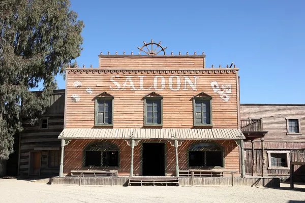 Western style saloon in an old American town — Stock Photo, Image