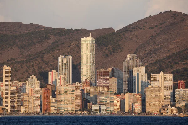 Grattacieli sulla costa di Benidorm, Spagna — Foto Stock