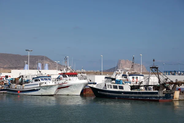 Fiskebåtarna i hamnen i altea, Spanien — Stockfoto