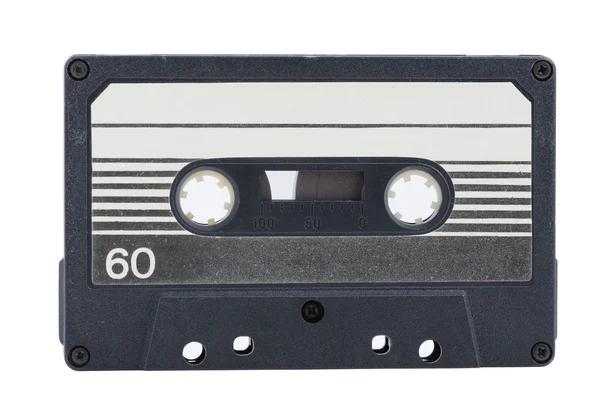 Audio kazeta izolované na bílém pozadí — Stock fotografie