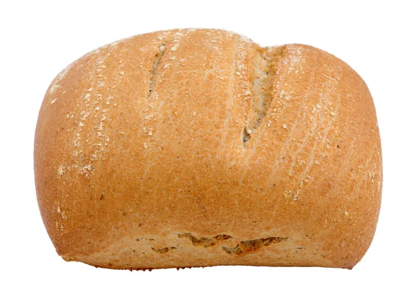 Beyaz arka plan üzerinde izole çavdar ekmeği rulo — Stok fotoğraf