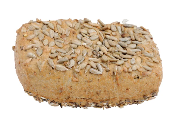 Wholegrain bread roll with sunflower seeds — Stock Photo, Image