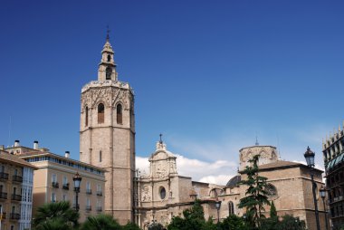 Plaza de la Virgen in Valencia, Spain clipart