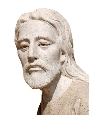 Statue of Jesus Christ isolated over white background clipart
