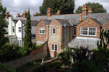 Town Cottages in Plymouth, England clipart