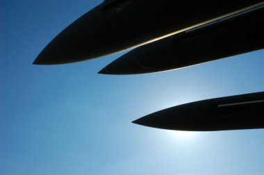 Missles against the sky clipart