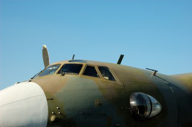 Cockpit of the military Airplane clipart