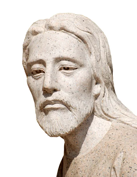 Pomnik Jezusa Chrystusa na białym tle nad białym — Zdjęcie stockowe