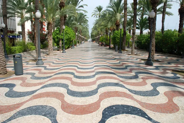 Esplanade à Alicante, Sud de l'Espagne — Photo