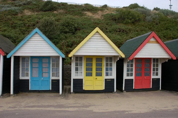 Baden vakken op het strand in Engeland — Stockfoto