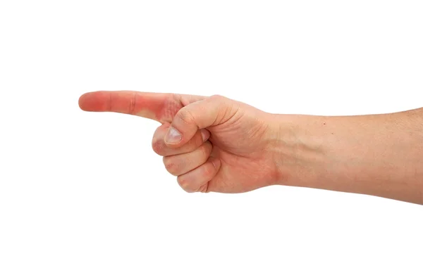 Yolu işaret parmağı — Stok fotoğraf