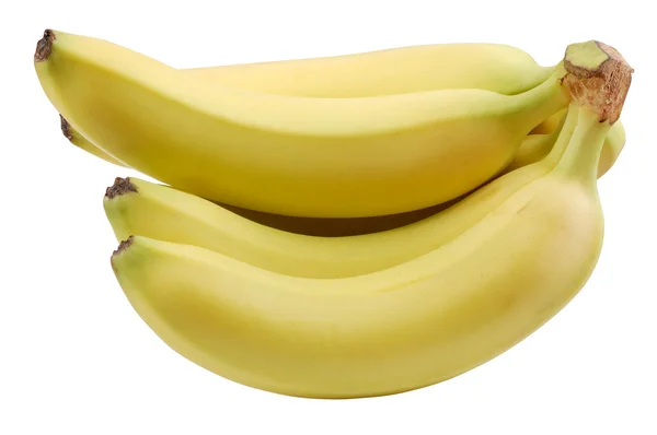 Banany na białym tle nad białym — Zdjęcie stockowe