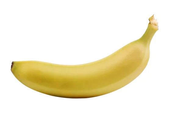 Banan na białym tle nad białym — Zdjęcie stockowe
