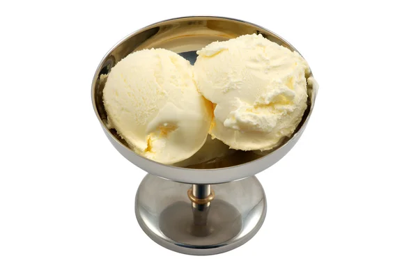 흰색 위에 절연 아이스크림 그릇 — 스톡 사진
