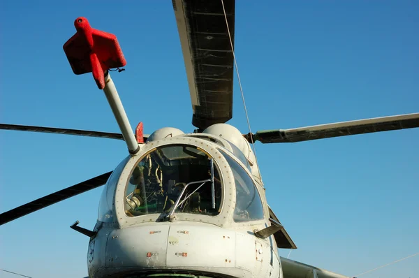 Orosz helikopter mi-24 hátsó — Stock Fotó