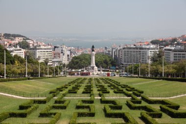 Eduardo VII Park in Lisbon, Portugal clipart