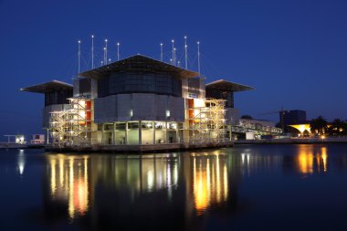 Lisbon Oceanarium at night, Portugal clipart