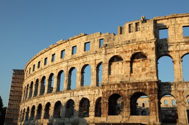 Ancient Roman Amphitheater in Pula, Croatia clipart