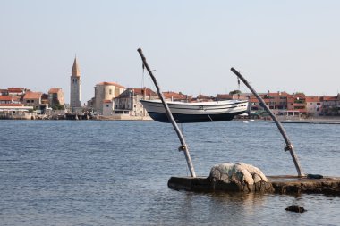 Croatian town Umag at the Adriatic Sea clipart