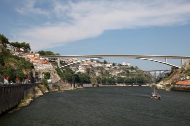 Ponte da Arrabida Bridge in Porto, Portugal clipart