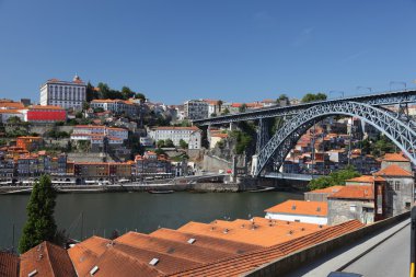 Porto and Dom Luis I bridge, Portugal clipart