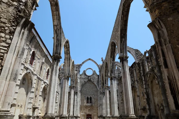 stock image Ruin of the Igreja do Carmo church in Lisbon, Portugal