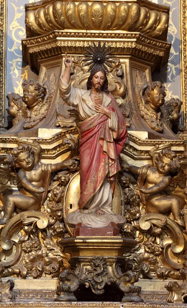 Jezus christus statua w ołtarzu — Zdjęcie stockowe