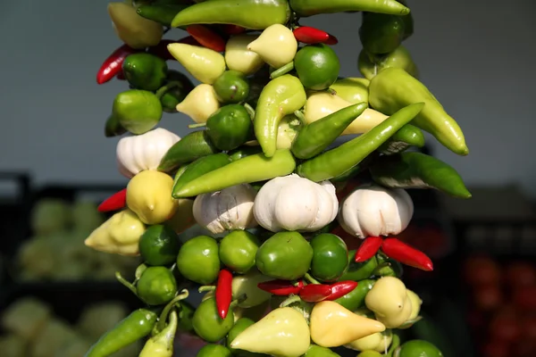 Closeup of fresh vegetables at market — Stock Photo, Image