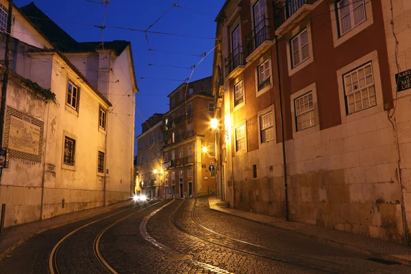 Gatan i gamla stan i Lissabon, portugal — Stockfoto