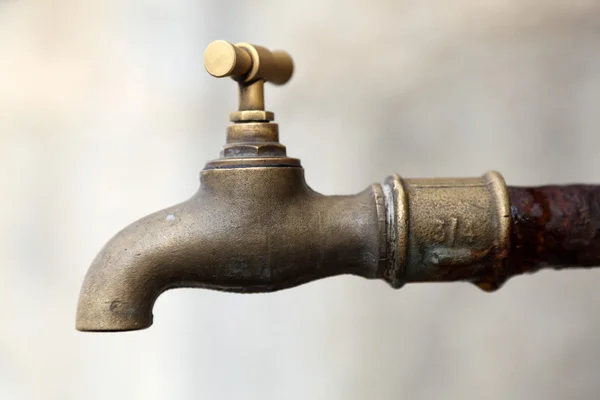 Stock image Old rusty brass water tap