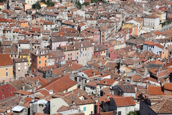 Vista sui tetti di Rovigno, Croazia — Foto Stock