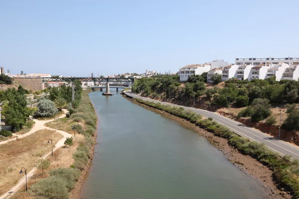Rzeka gilao w pobliżu tavira, algarve, Portugalia — Zdjęcie stockowe