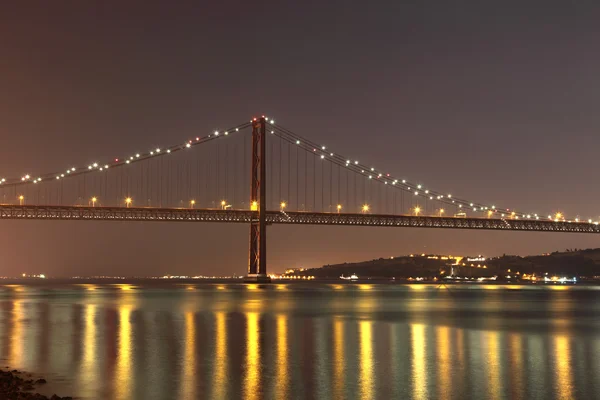 De 25 de abril brug - hangbrug in Lissabon — Stockfoto