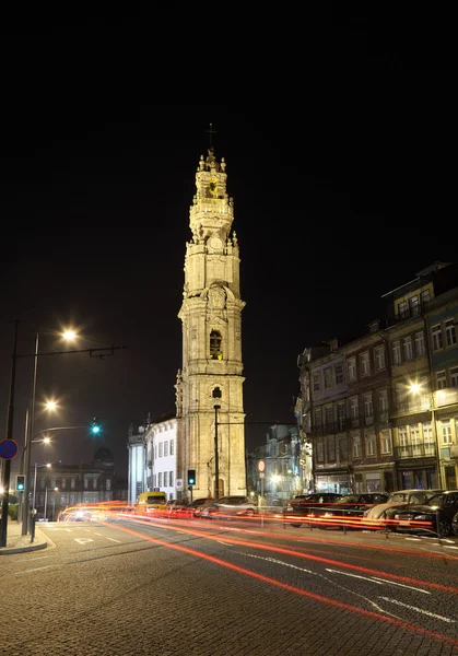 Igreja e torre dos clerigos kilise Porto, Portekiz — Stok fotoğraf