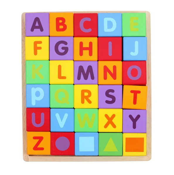 Toy cubes isolated over white background — Stock Photo, Image