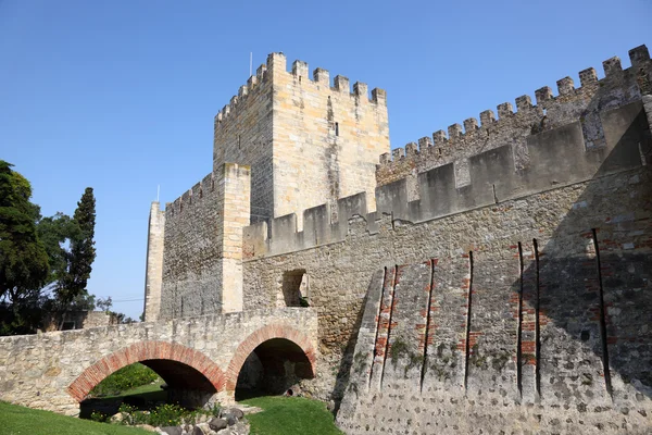 Slottet av sao jorge i Lissabon, portugal — Stockfoto