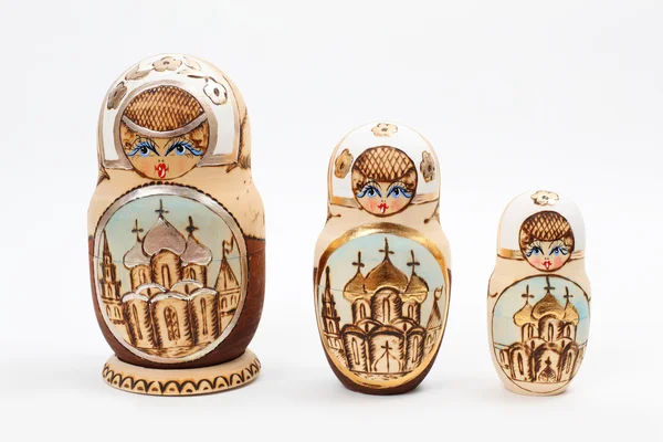 Tre bambole russe Babushka — Foto Stock
