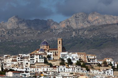 View of the Mediterranean resort Altea, Spain clipart