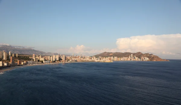 Panorama středomořského města benidorm, Španělsko — Stock fotografie