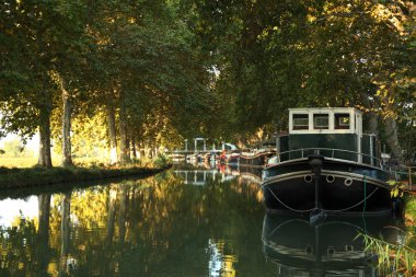 The Canal du Midi in Beziers, southern France clipart