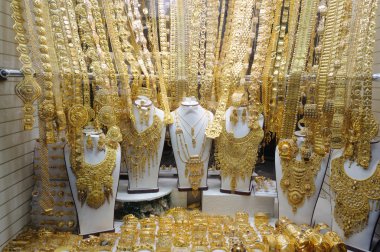 Jewelry at Dubai's Gold Souq clipart