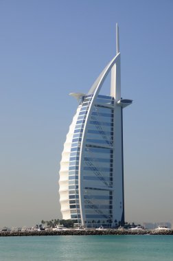 Hotel Burj Al Arab in Dubai clipart