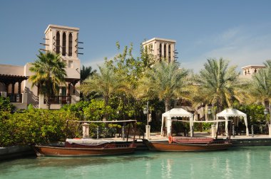 Traditional Abras in Madinat Jumeirah Resort, Dubai clipart