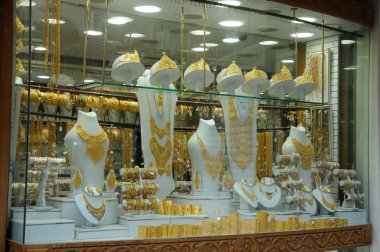 Jewelry at Dubai's Gold Souq clipart