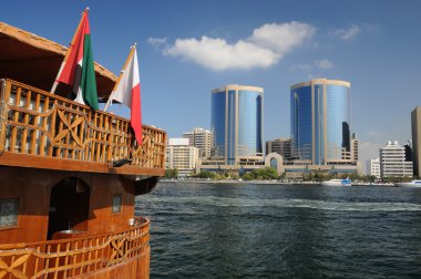 Wooden Dhow at Dubai Creek clipart