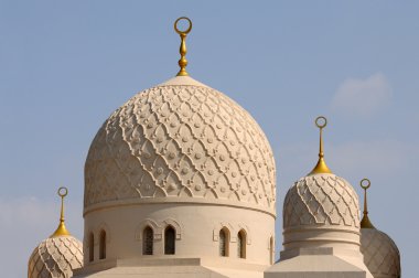 Cupolas of the Jumeirah Mosque in Dubai clipart