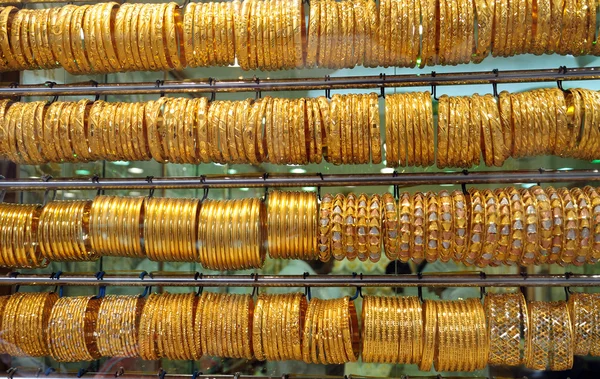 Joyería en el Zoco de Oro de Dubai — Foto de Stock