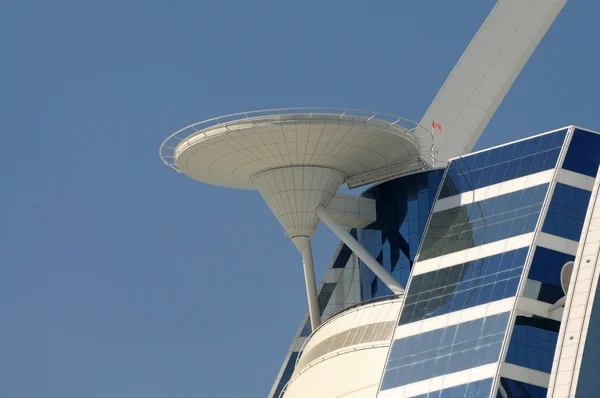 Helicóptero do Burj Al Arab Hotel em Dubai — Fotografia de Stock
