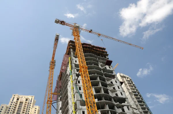 Строительство высотных зданий в Дубае — стоковое фото